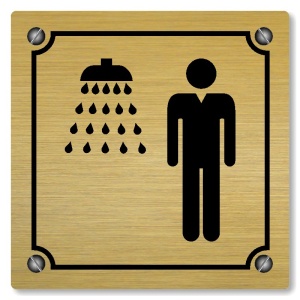 Sprcha muži, 148x148mm, zlatá, Kansas